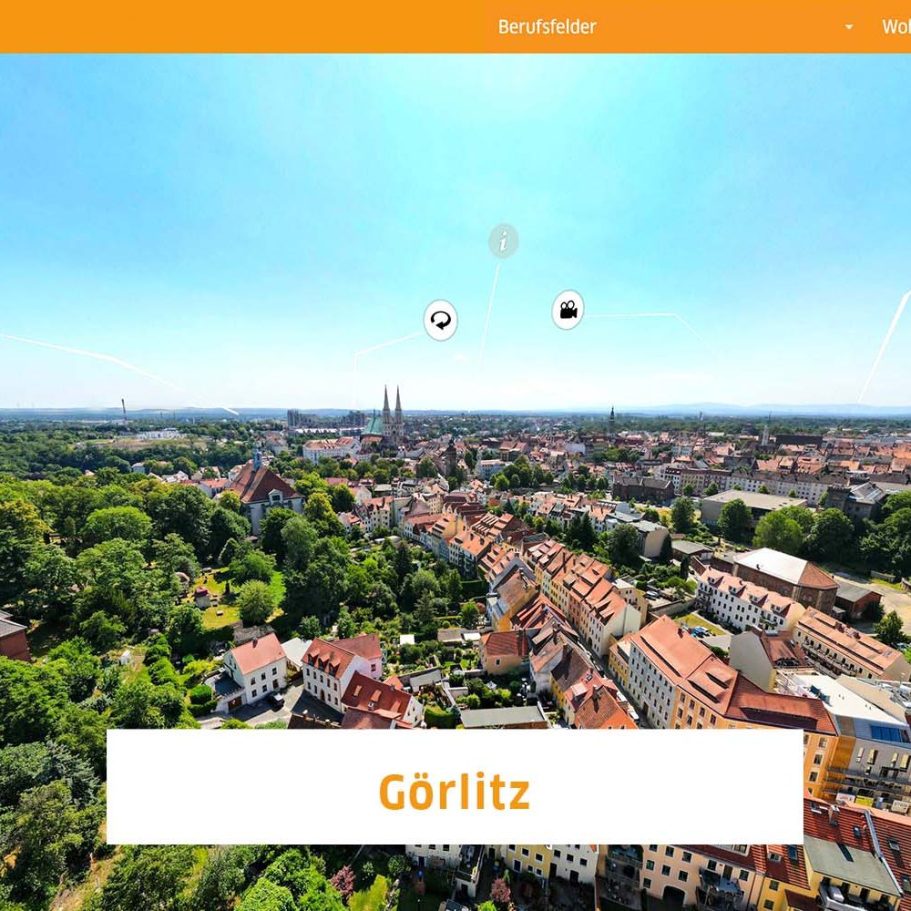 Luftaufnahme von Görlitz mit Stadtteilen im Osten der Stadt